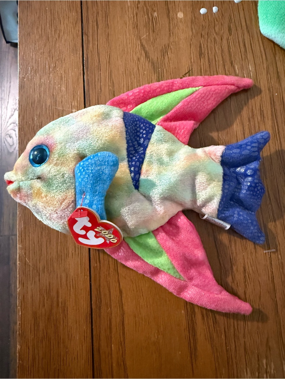 Ty Multicolor Plush Angelfish - Blue, Pink, Green
